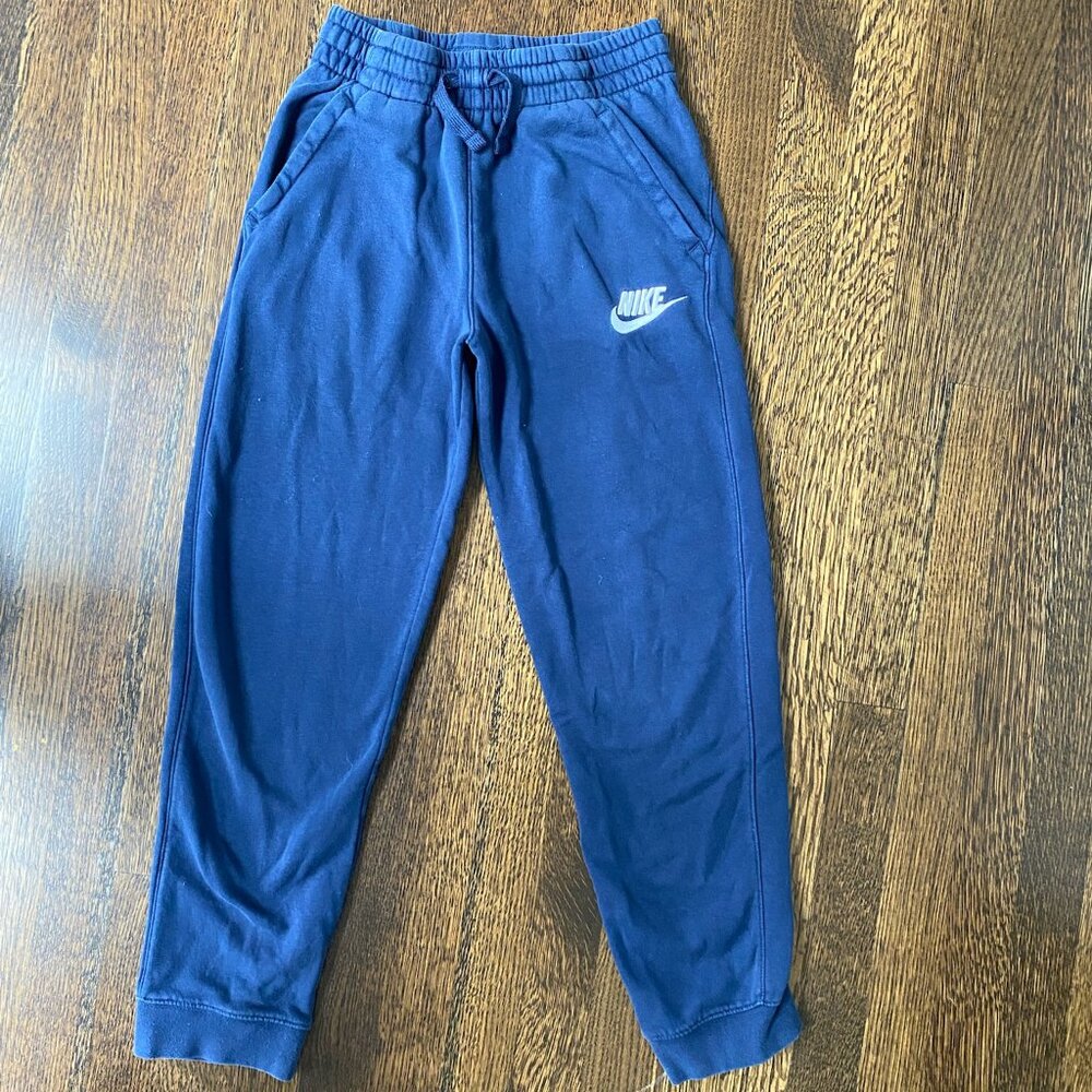 Nike Boys Navy Fleece Joggers Size L